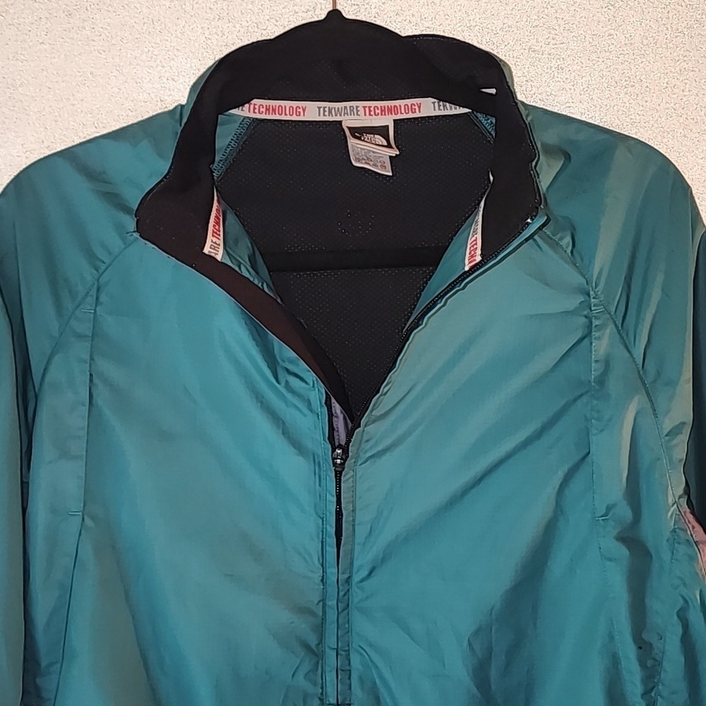The Northface original Windbreaker Men's Medium Vintage Pullover Half Zip Green - Picture 3 of 10